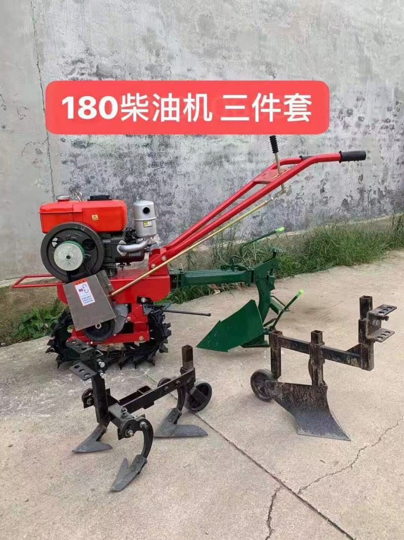 小红牛单链轨微耕机多功能小型农用犁地机开沟机除草机施肥播