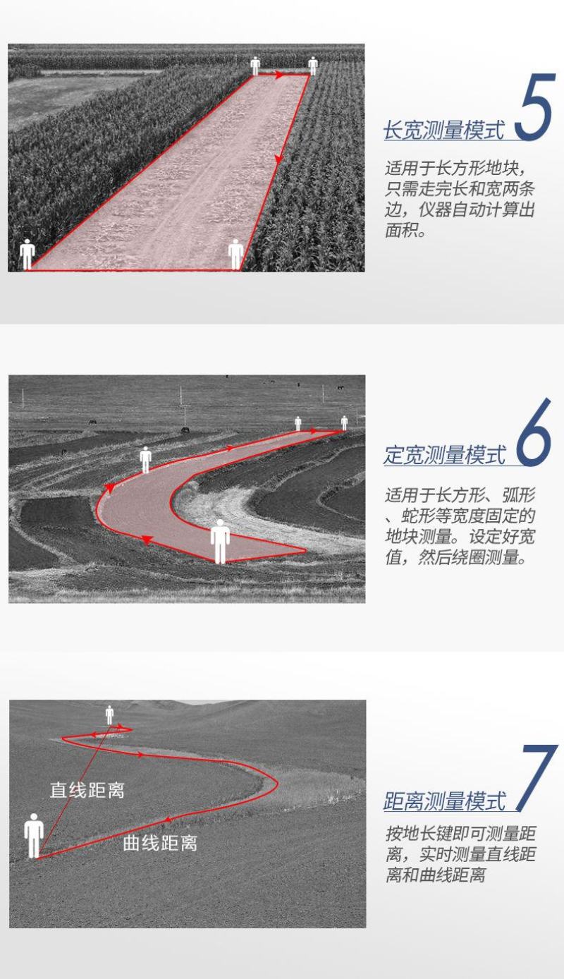 高精度手持GPS测亩仪土地面积测量仪田地计亩器车载收割机