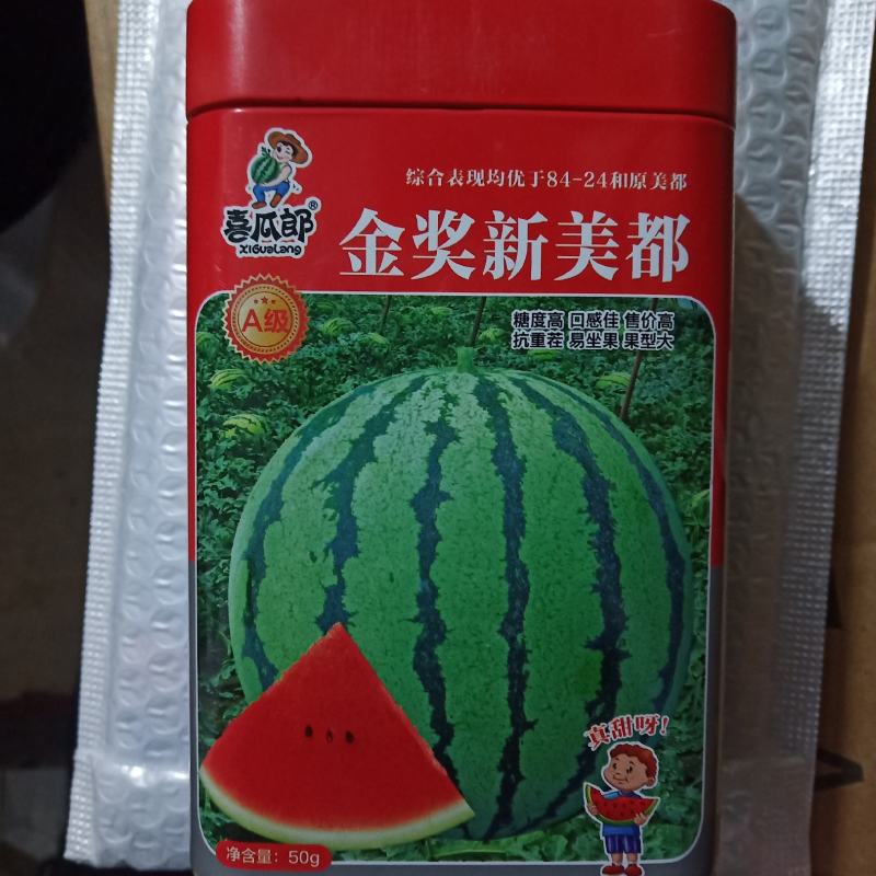 金奖美都西瓜种子原装正品大红瓤露天种植品种种子