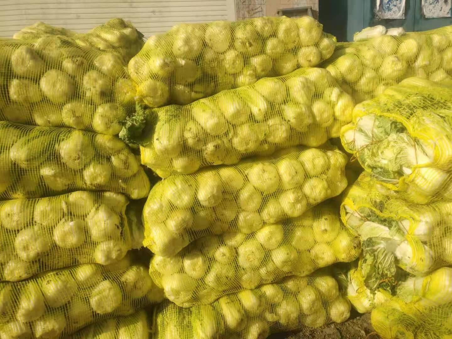 市场中挑选娃娃菜的场景