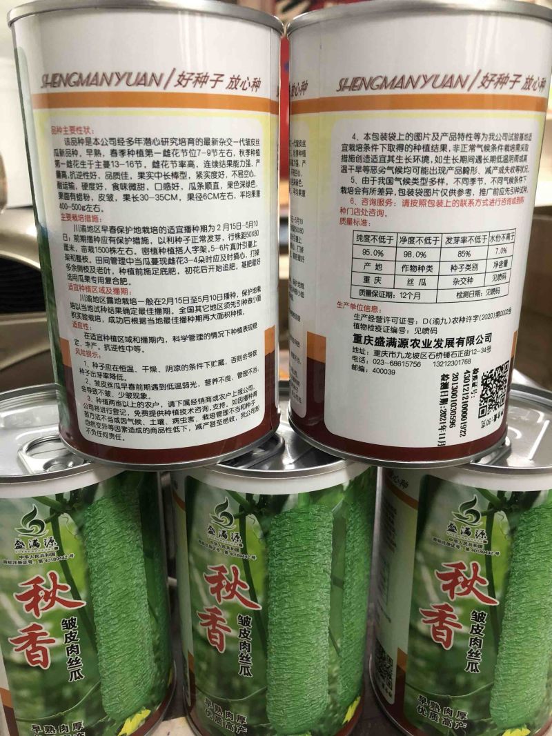 秋香春秋两用皱皮丝瓜种子早熟高产