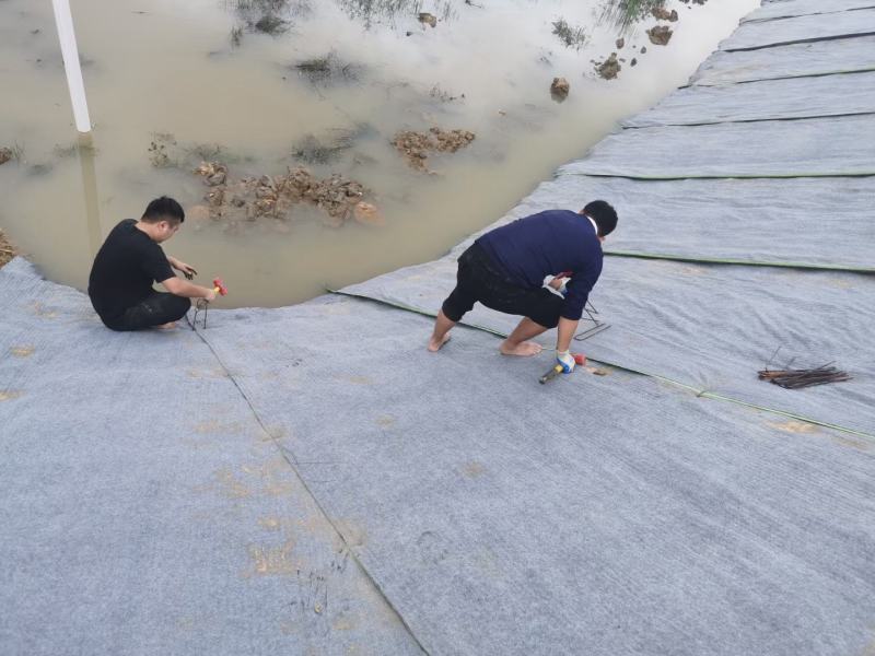 水泥毯护坡，浇水成型鱼塘护坡蓄水池坚固耐用
