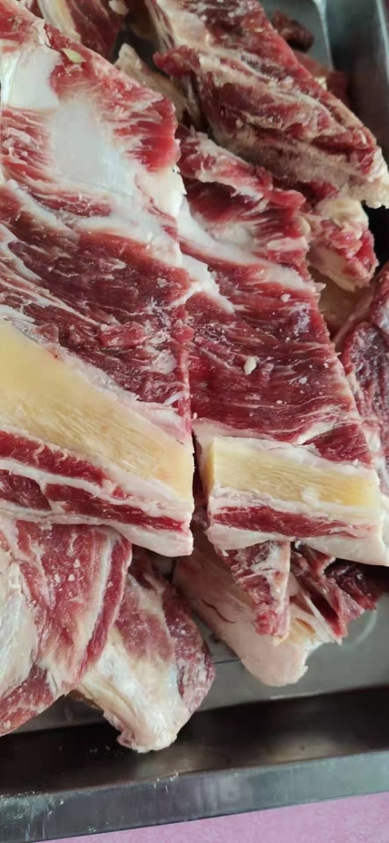 牛羽排骨国产新鲜货！口感佳，带肉率高，煮熟实拍