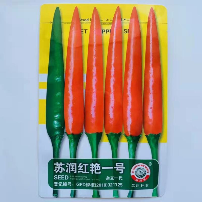 原装苏润红艳一号朝天椒种子单生杂交一代杂交辣椒种子