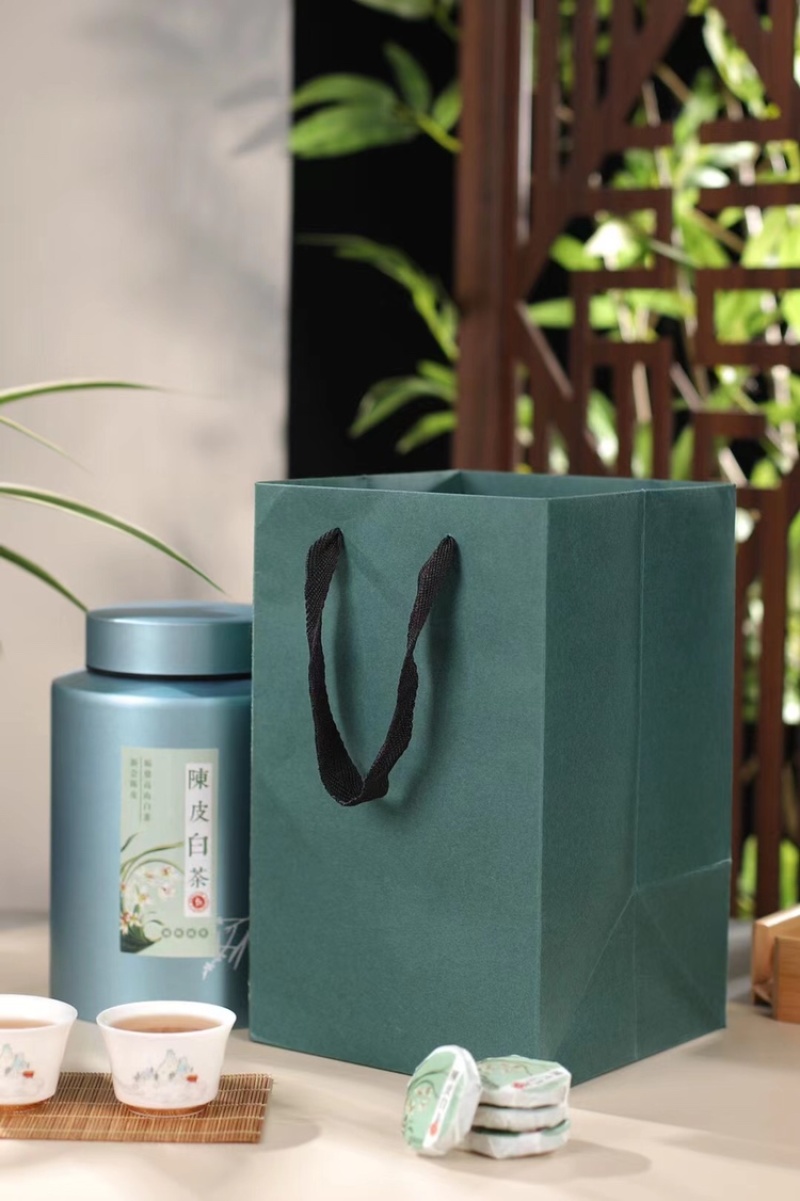 陈皮白茶小茶饼松压老白茶福鼎白茶与陈皮500g耐泡好喝