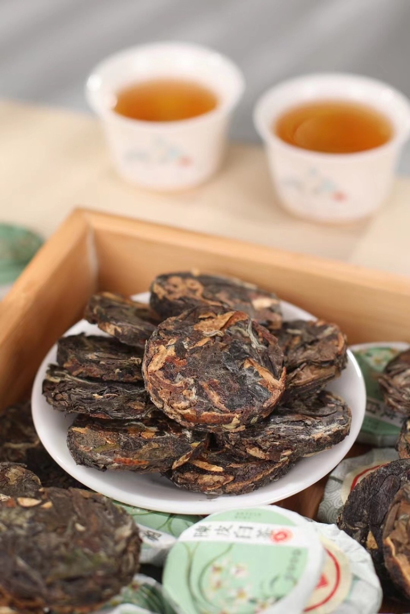 陈皮白茶小茶饼松压老白茶福鼎白茶与陈皮500g耐泡好喝