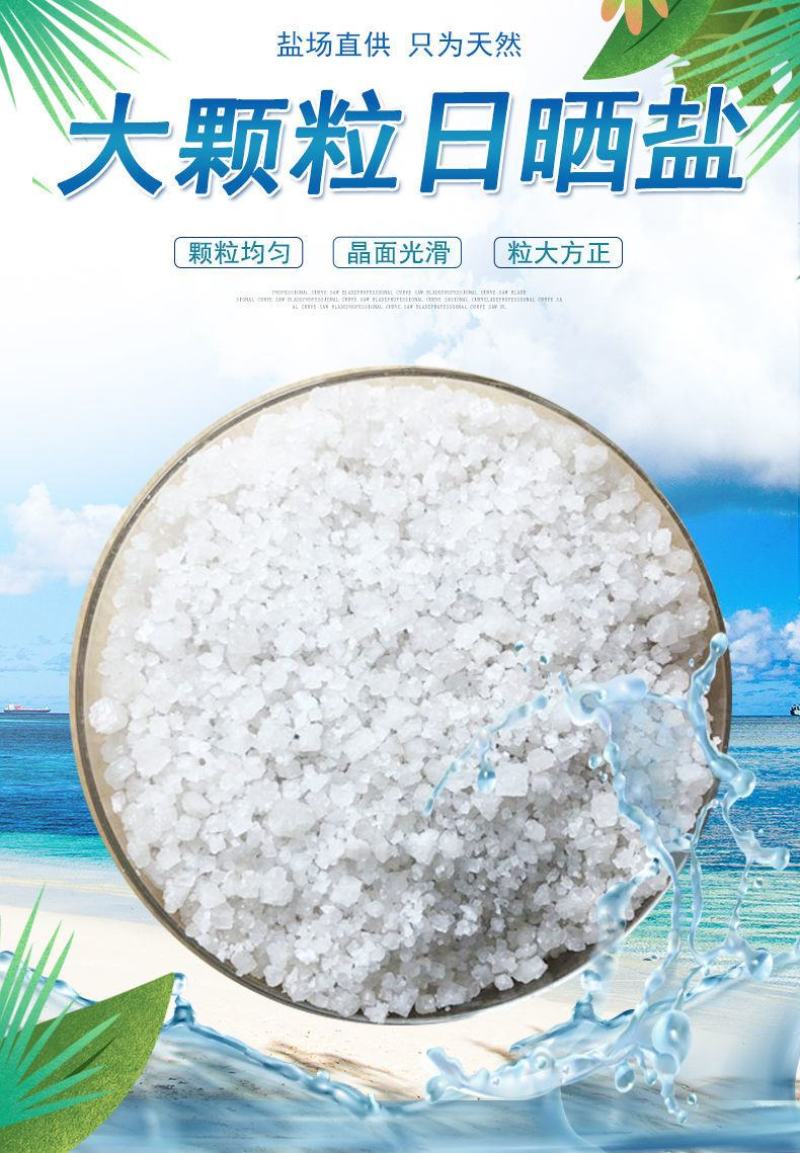 包邮50斤海盐粗盐日晒盐养殖畜牧工业盐氯化钠养鱼虾海水盐