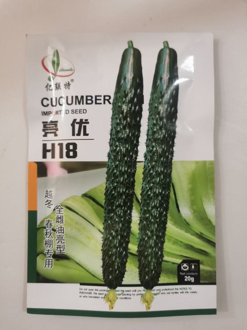亿联特亮优T60K100耐低温室大棚早春油亮全雌黄瓜种子