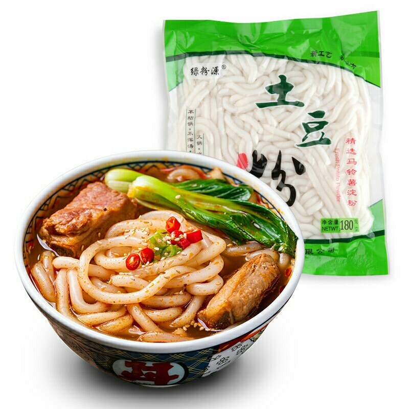 绿粉源土豆粉180g/袋*10装新鲜粉条