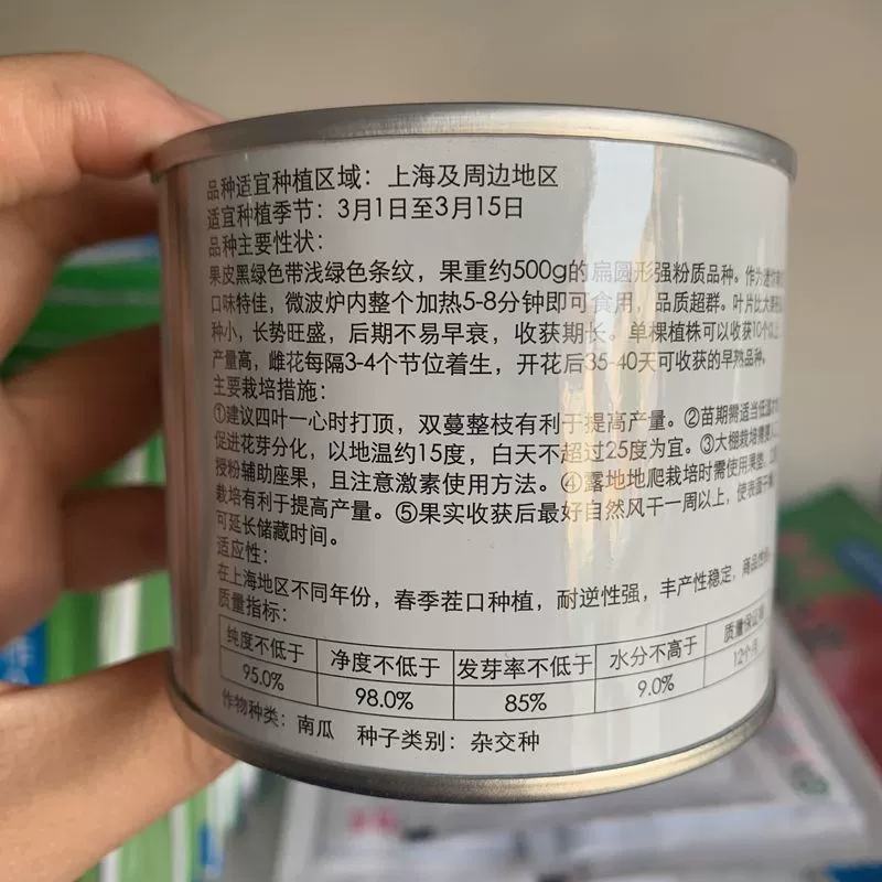 上海惠和贝贝南瓜种子，500粒