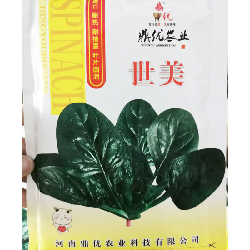 鼎优丰胜一号黑圆叶菠菜种子进口菠菜籽250克原装发货