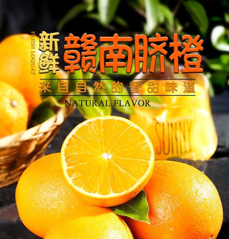 正宗赣南脐橙江西产地赣州脐橙当季新鲜手剥甜橙橙子果园现摘