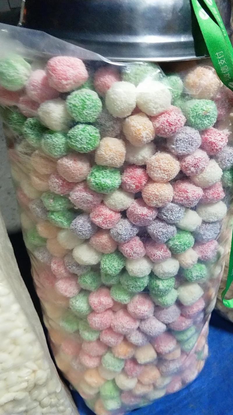 彩色爆米花球串糖专用米花球冒烟爆米花球KTV休闲零食包邮