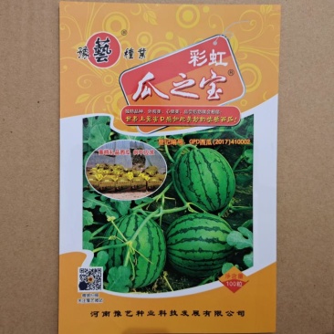 彩虹瓜之宝西瓜种子豫艺种业正宗彩虹西瓜口感酥脆冰淇淋味道