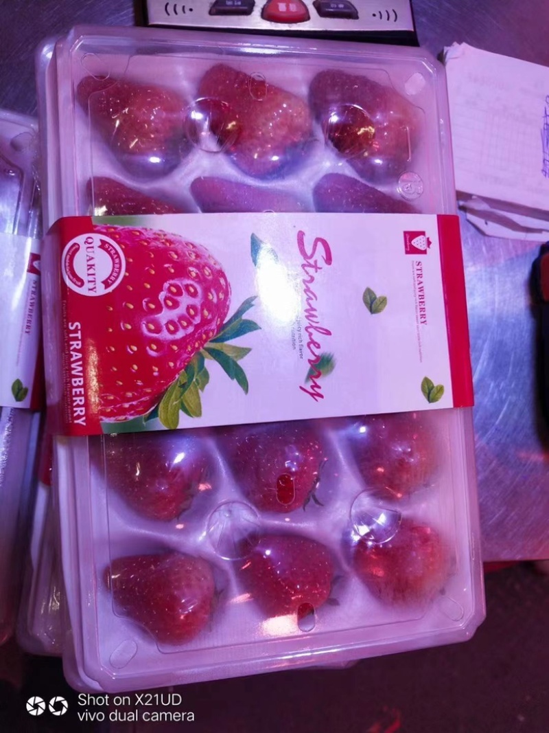 【精品】优质红颜草莓大量上市品质优供应市场商超电商