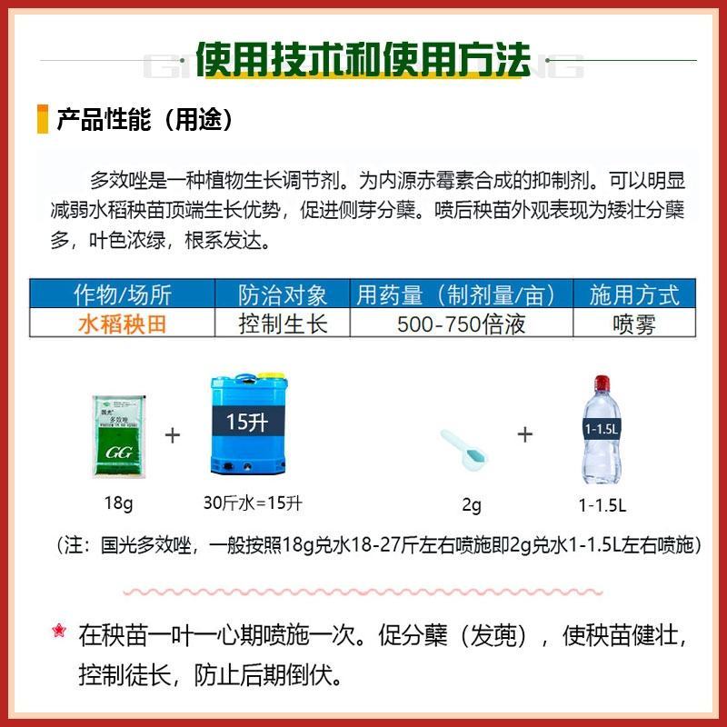 国光15%多效唑花卉果树矮壮素控旺剂生长调节剂农药