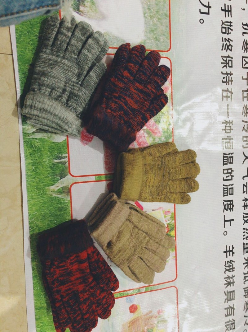 地摊羊绒手套批发全指半指羊绒加厚冬季户外防寒保暧羊绒包邮