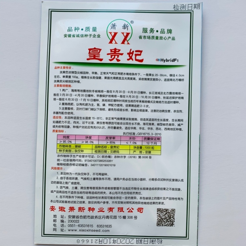 萧新皇贵妃淡黄色浓辣型尖椒种子果色亮黄皮尖椒种子基地专用