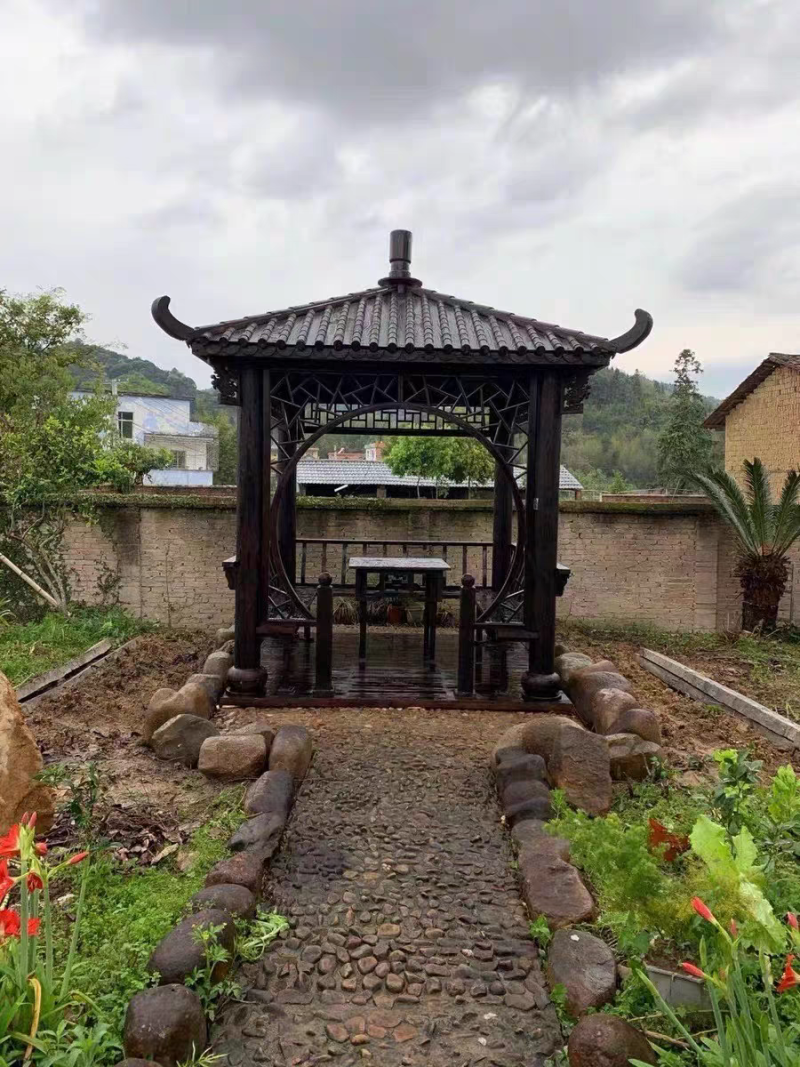 凉亭户外庭院定制防腐木仿古六角四角亭别墅花园景观休闲实木