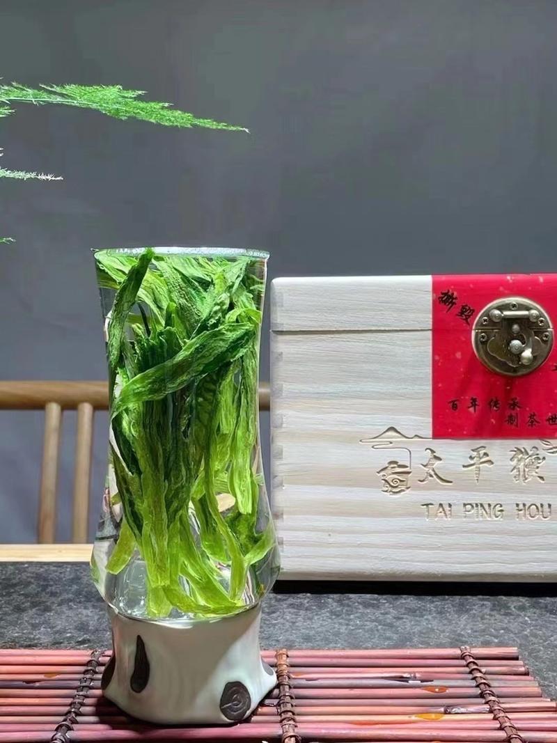 猴魁绿茶新茶木箱装500克