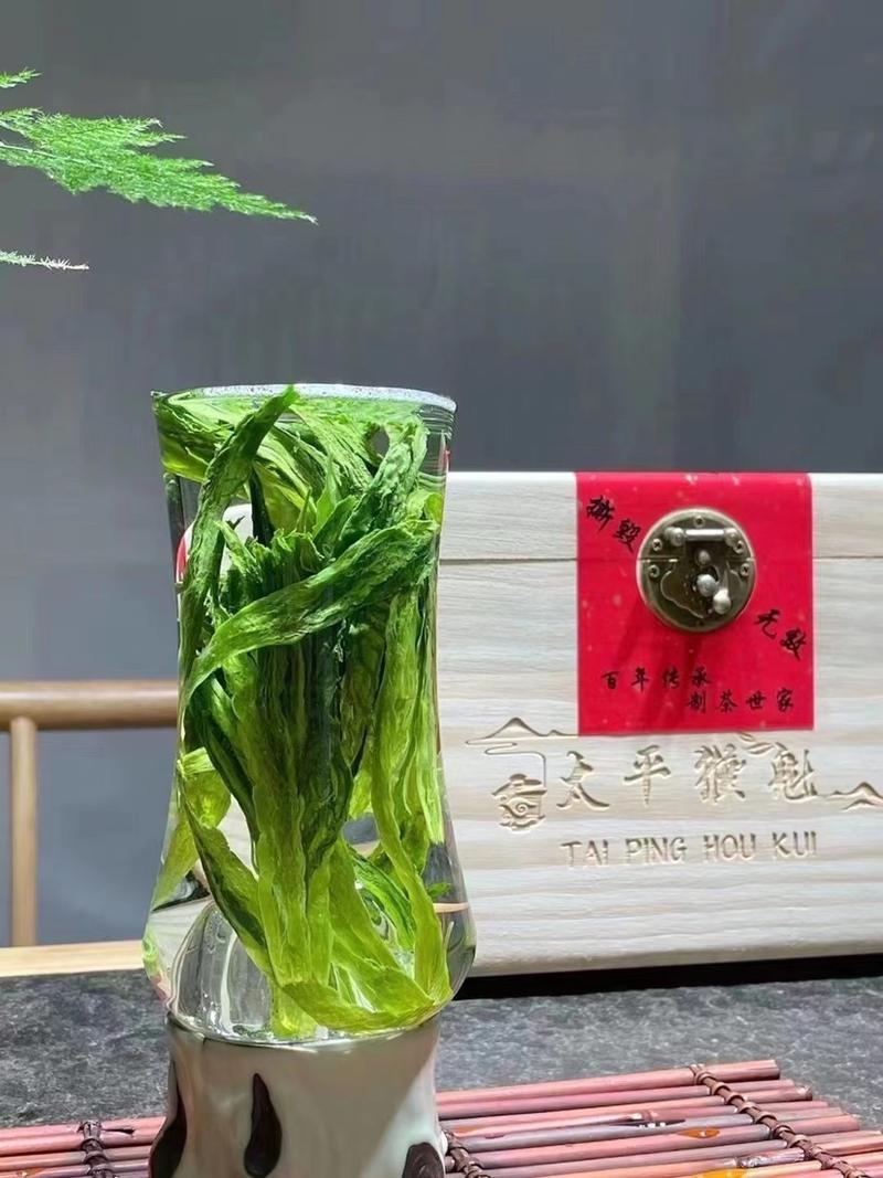 猴魁绿茶新茶木箱装500克