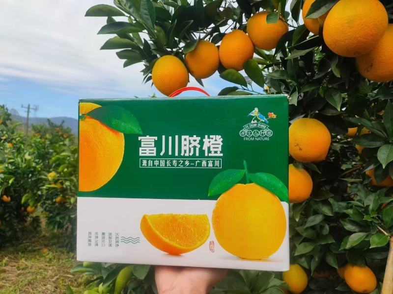 广西富川脐橙皮薄多汁，自家果园，现摘现发