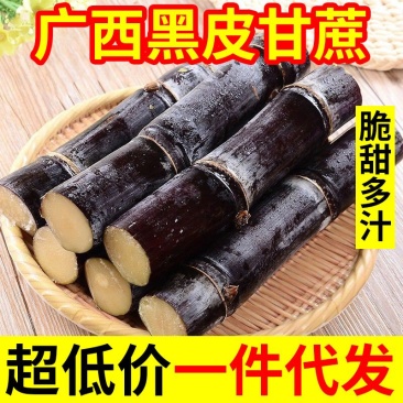 【精选】广西黑皮甘蔗一件代发下单当天发出不压单