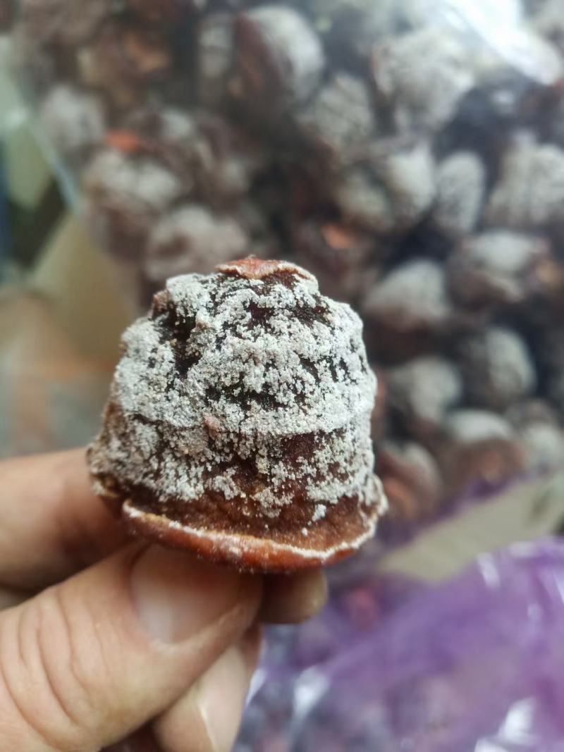 陕西省韩城市芝阳镇贺龙村小时种植的火晶柿子农家特产柿饼
