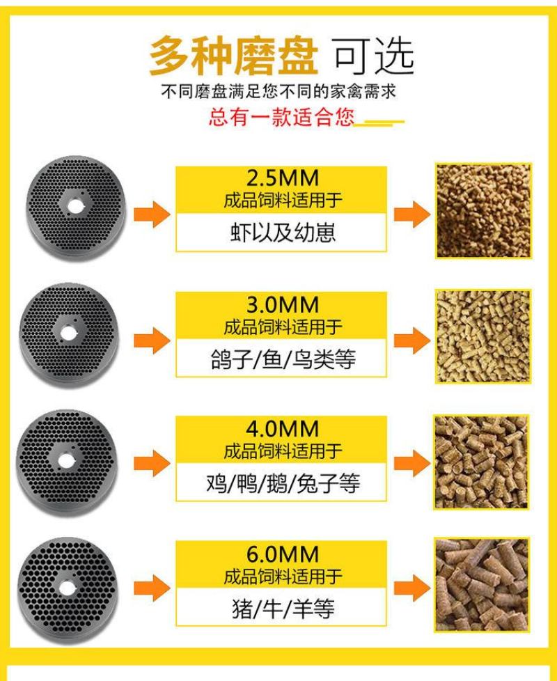饲料颗粒机小型家用大型养殖制粒造粒机器干湿两用牛羊鸡鸭鹅