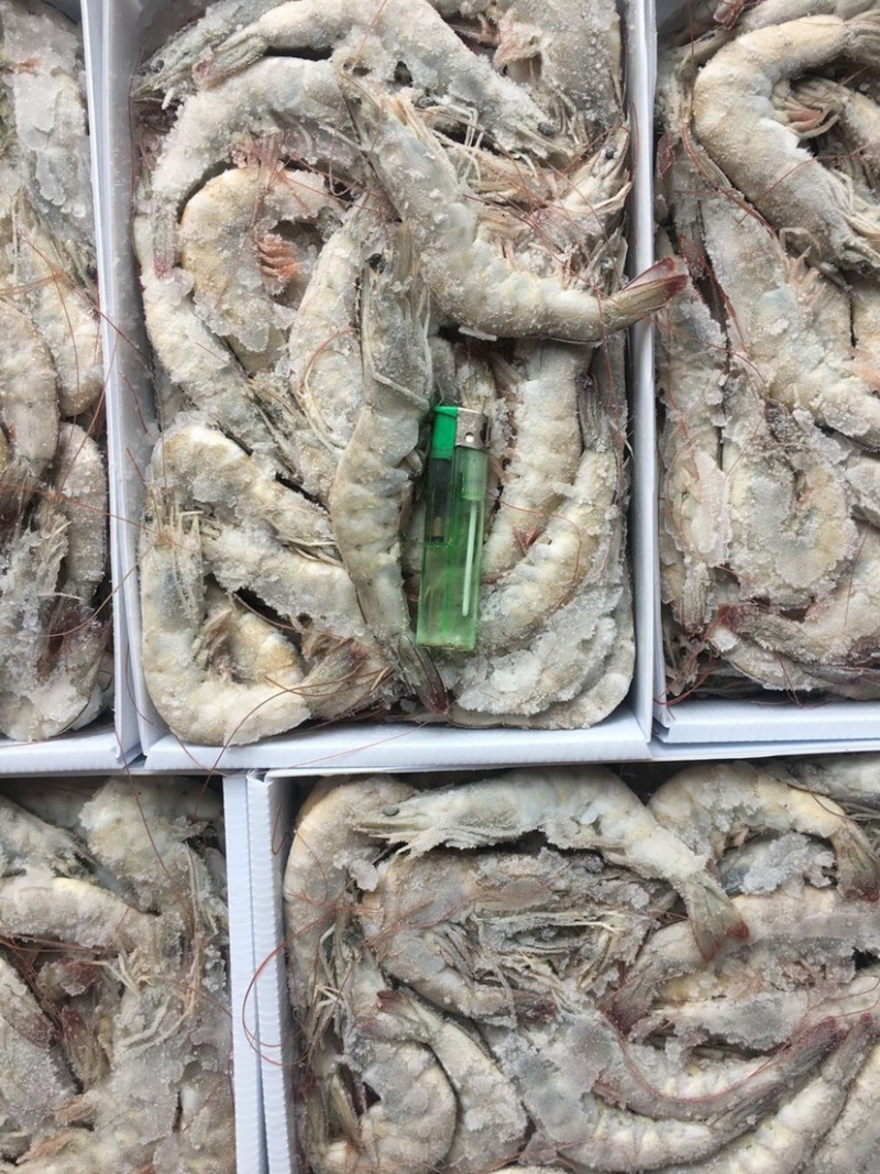 南美白虾盐冻虾白虾鲜活速冻品质保证一盒四斤