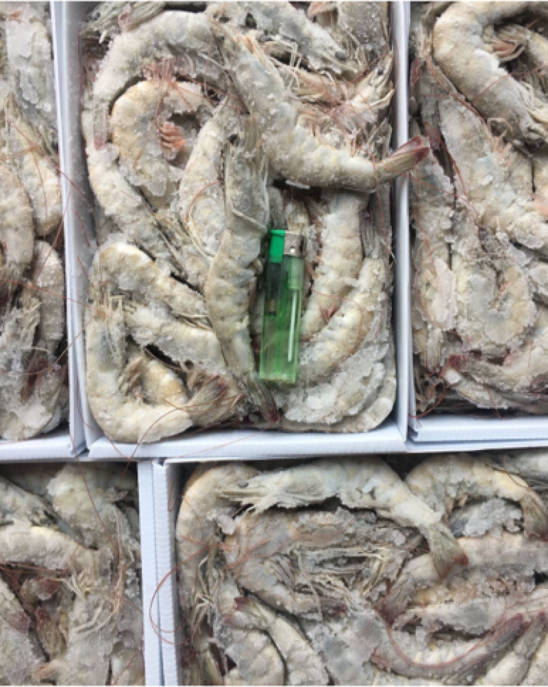 南美白虾盐冻虾白虾鲜活速冻品质保证一盒四斤