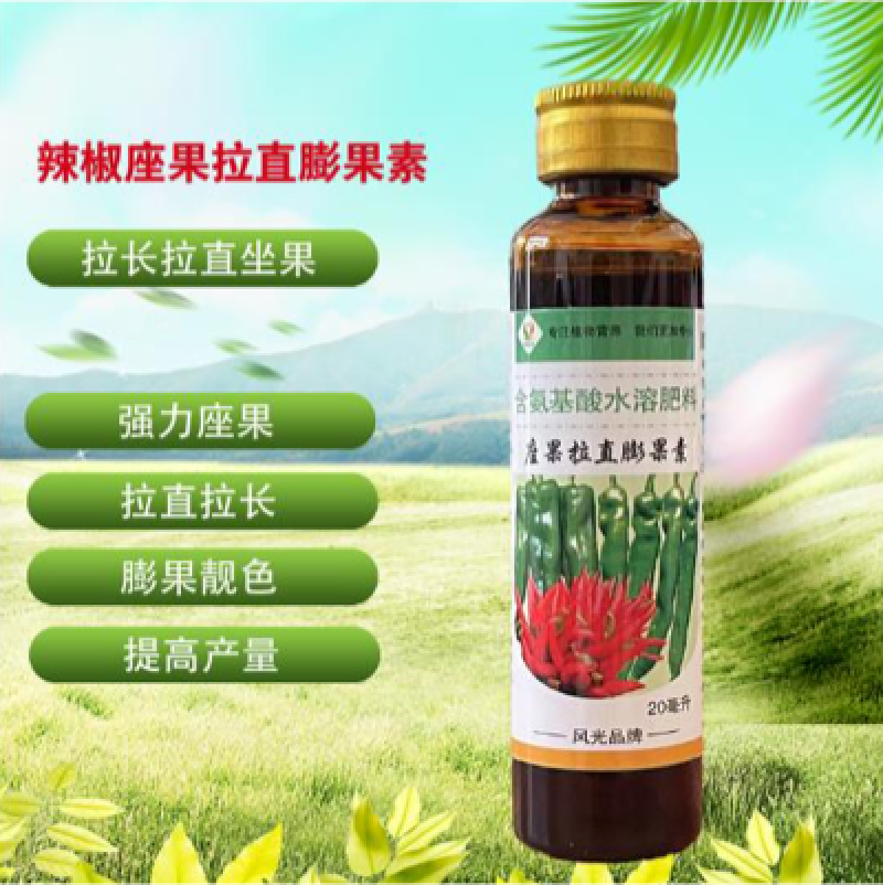 风光辣椒专用座果拉直膨大膨大素植物生长调节剂增产拉直
