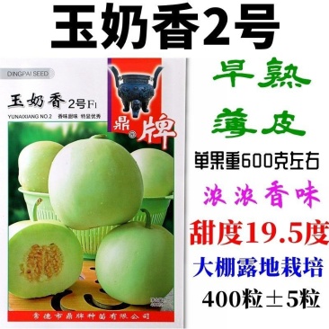 鼎牌玉奶香2号甜瓜种子。400粒，甜度19.5度