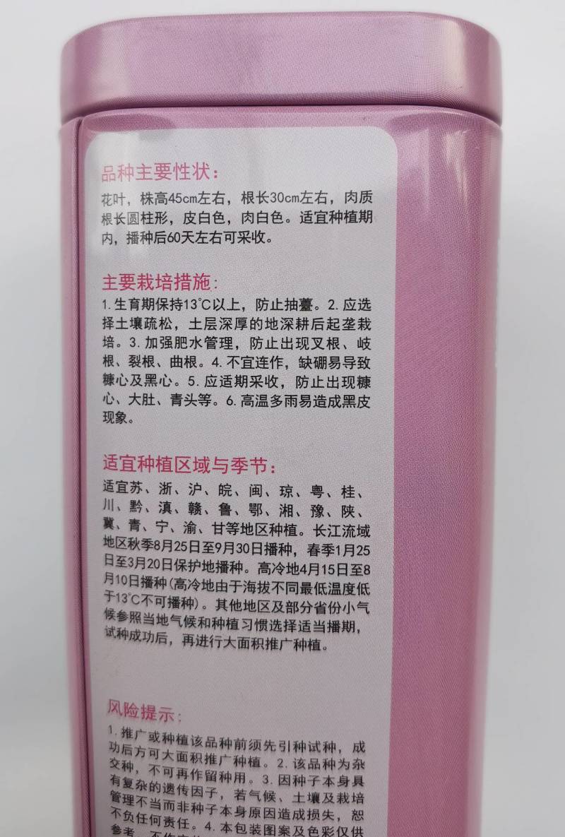 早春白玉萝卜种子韩国白玉春耐抽苔耐低温萝卜种子