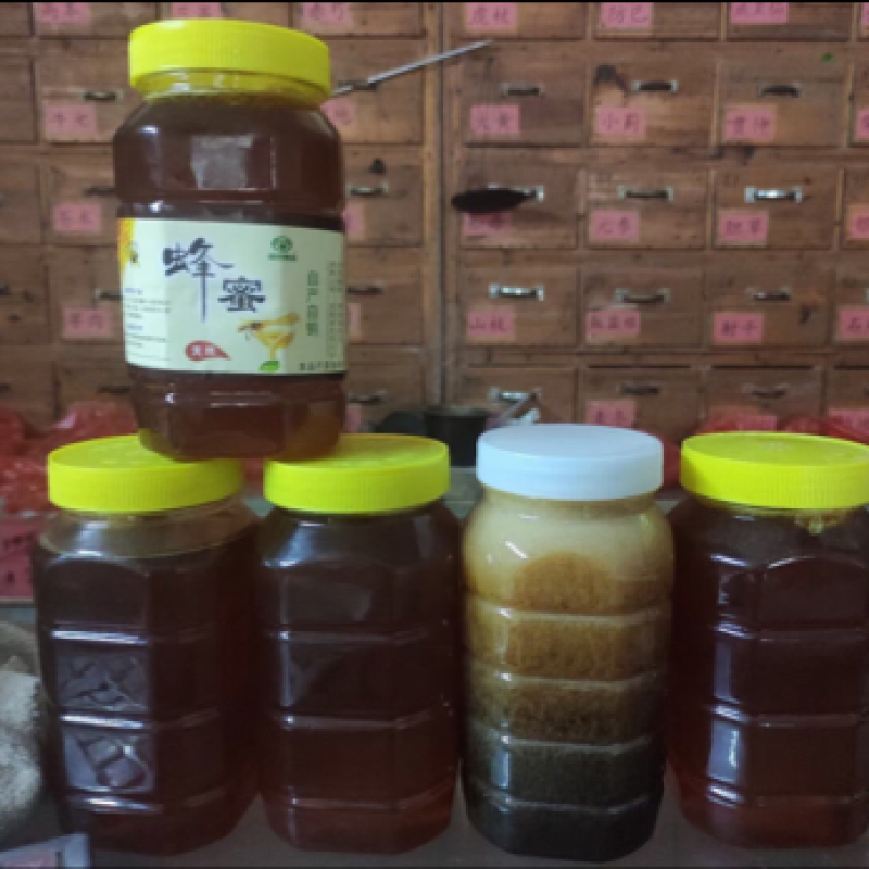 自养蜂蜜荔枝龙眼蜜百花蜜两斤一瓶