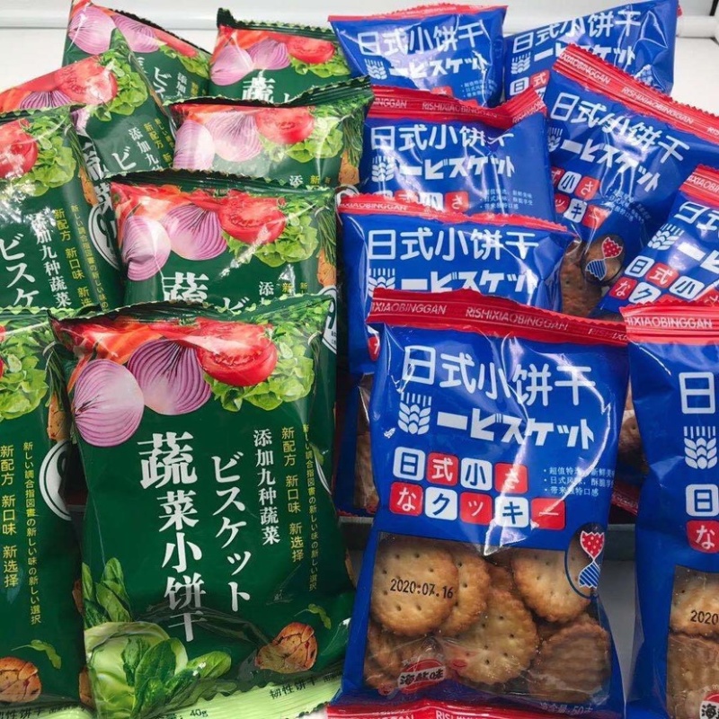 日式小圆饼批发四种口味饼干