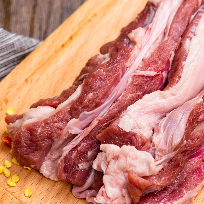 连肝肉护心肉批发20斤整箱商用新鲜冷冻罗根肉连心隔膜肉1