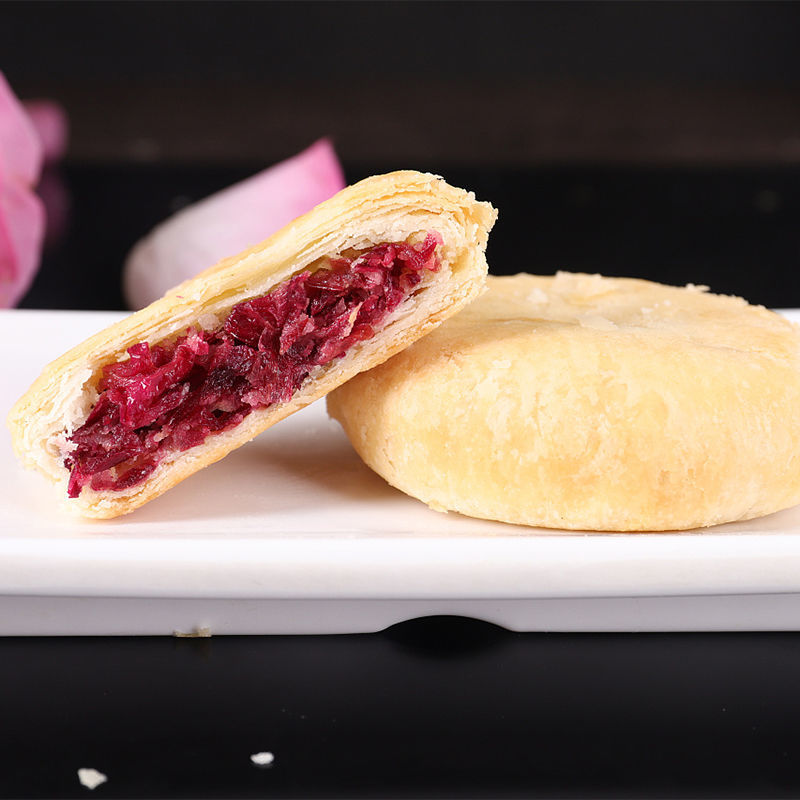 云南鲜花饼玫瑰饼云南特产鲜花饼玫瑰花饼休闲食品糕点包邮