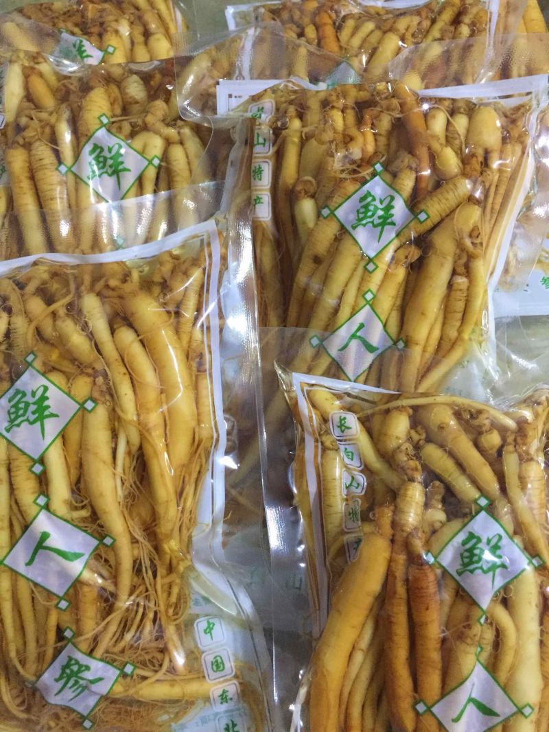 保鲜参酒瓶参火锅店泡酒用人参一袋净重250克