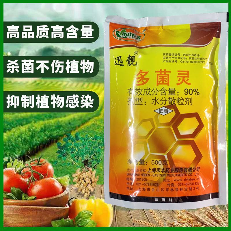 上海禾本迅靓90%多菌灵白粉病斑点病褐斑病灰霉病菌核病杀