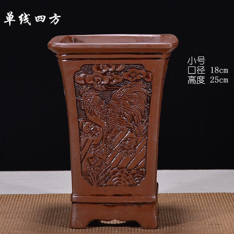 中国风紫砂兰花花盆君子兰陶瓷特大号大号特价清仓批发兰花专