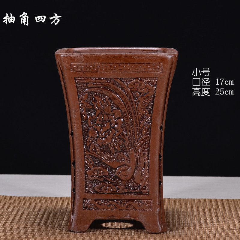 中国风紫砂兰花花盆君子兰陶瓷特大号大号特价清仓批发兰花专