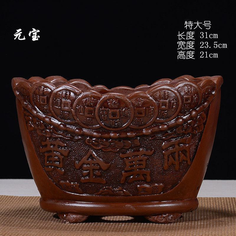 中国风紫砂兰花花盆君子兰陶瓷特大号大号特价清仓批发兰花专