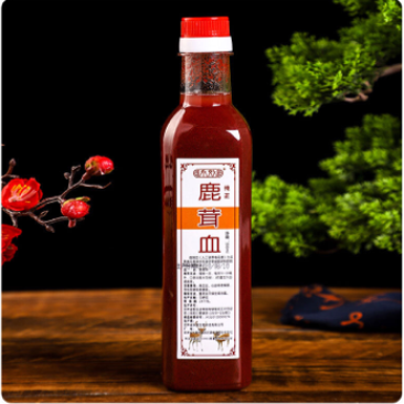 东北吉林长春双阳纯正梅花鹿鹿茸血500ml瓶装