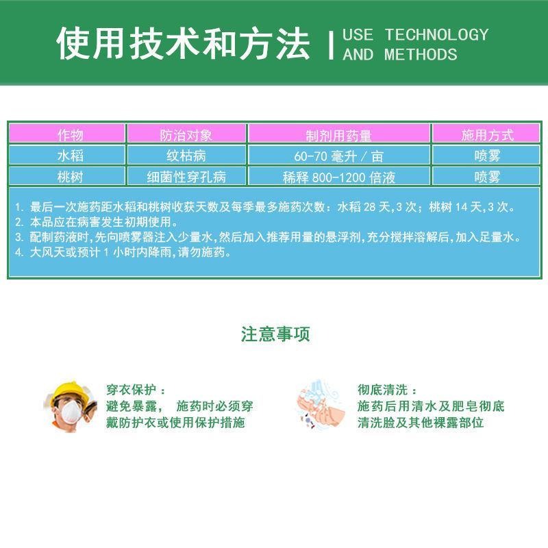 碧穗40%戊唑·噻唑锌纹枯病细菌性穿孔病农药杀菌剂