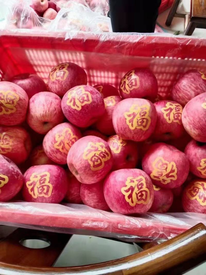 陕西洛川苹果9斤礼盒装印祝福文字包邮