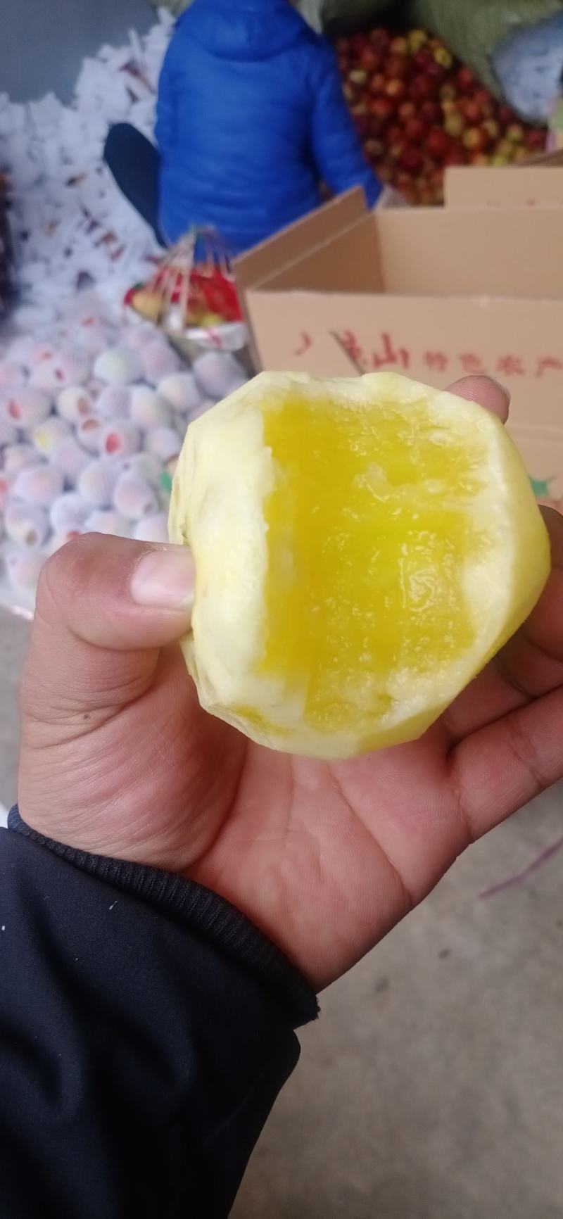 汉源高山糖心丑苹果，口感脆甜，糖心重，糖心能达百分之九十