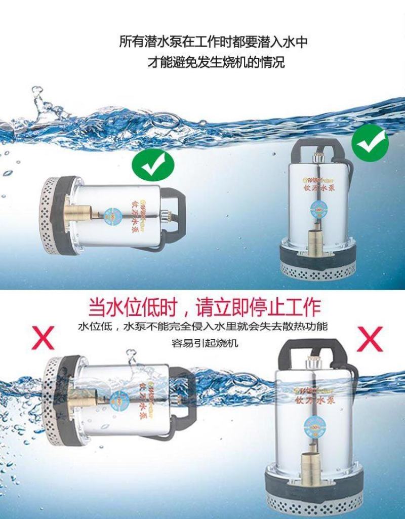 抽水泵48V高扬程直流潜水泵可插电瓶车直接使用农用水泵