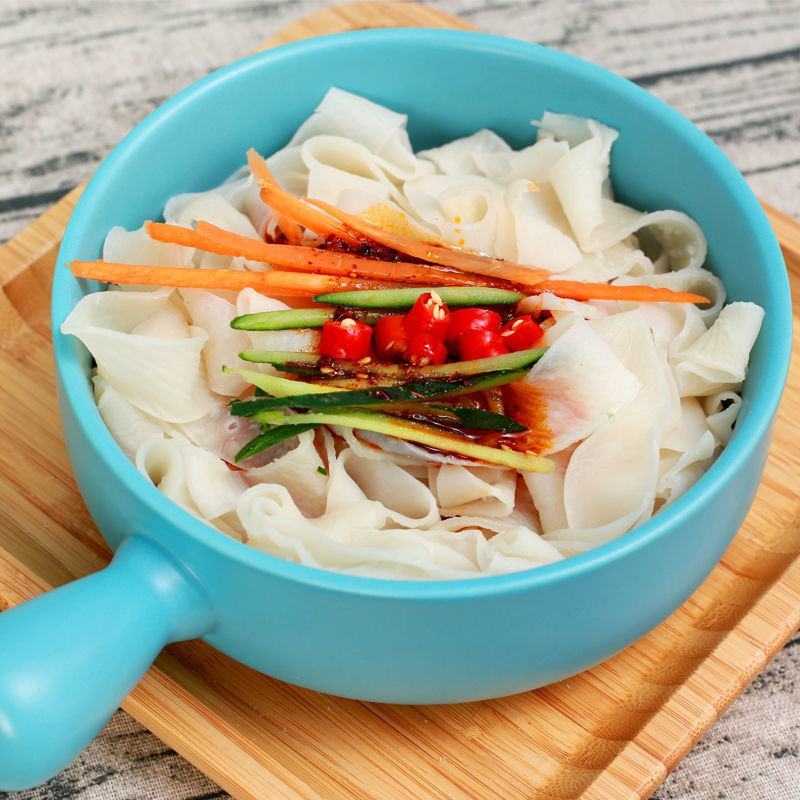 无添加免煮5斤干凉皮面皮方便速食特产小吃凉拌热炒面食包邮