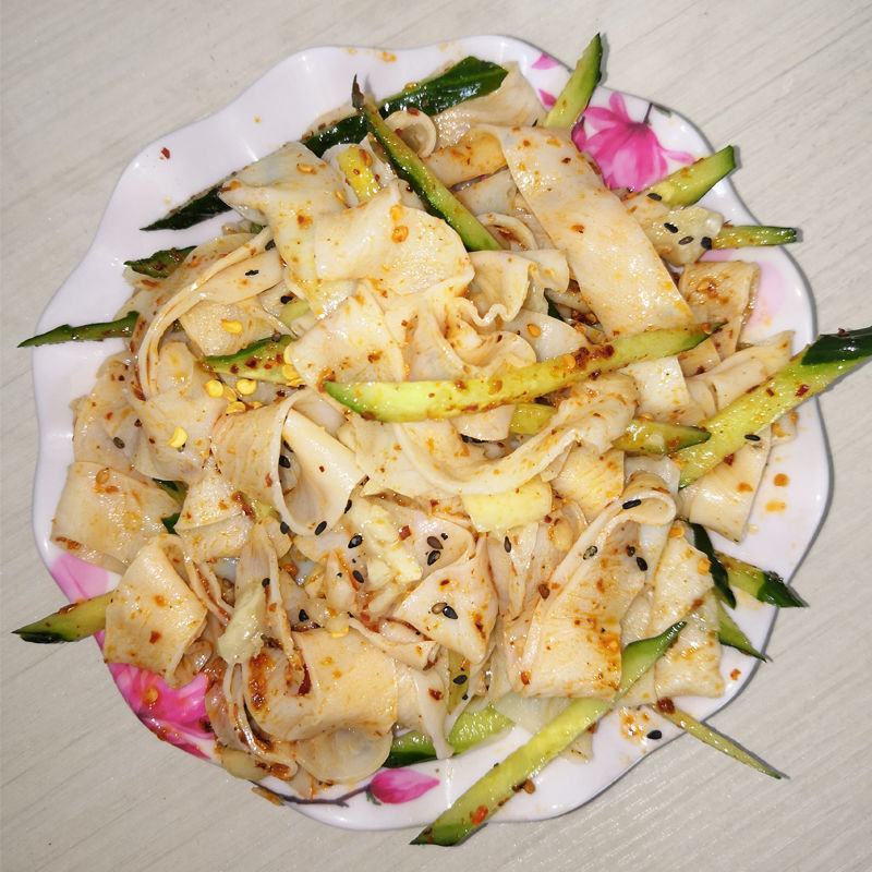 无添加免煮5斤干凉皮面皮方便速食特产小吃凉拌热炒面食包邮